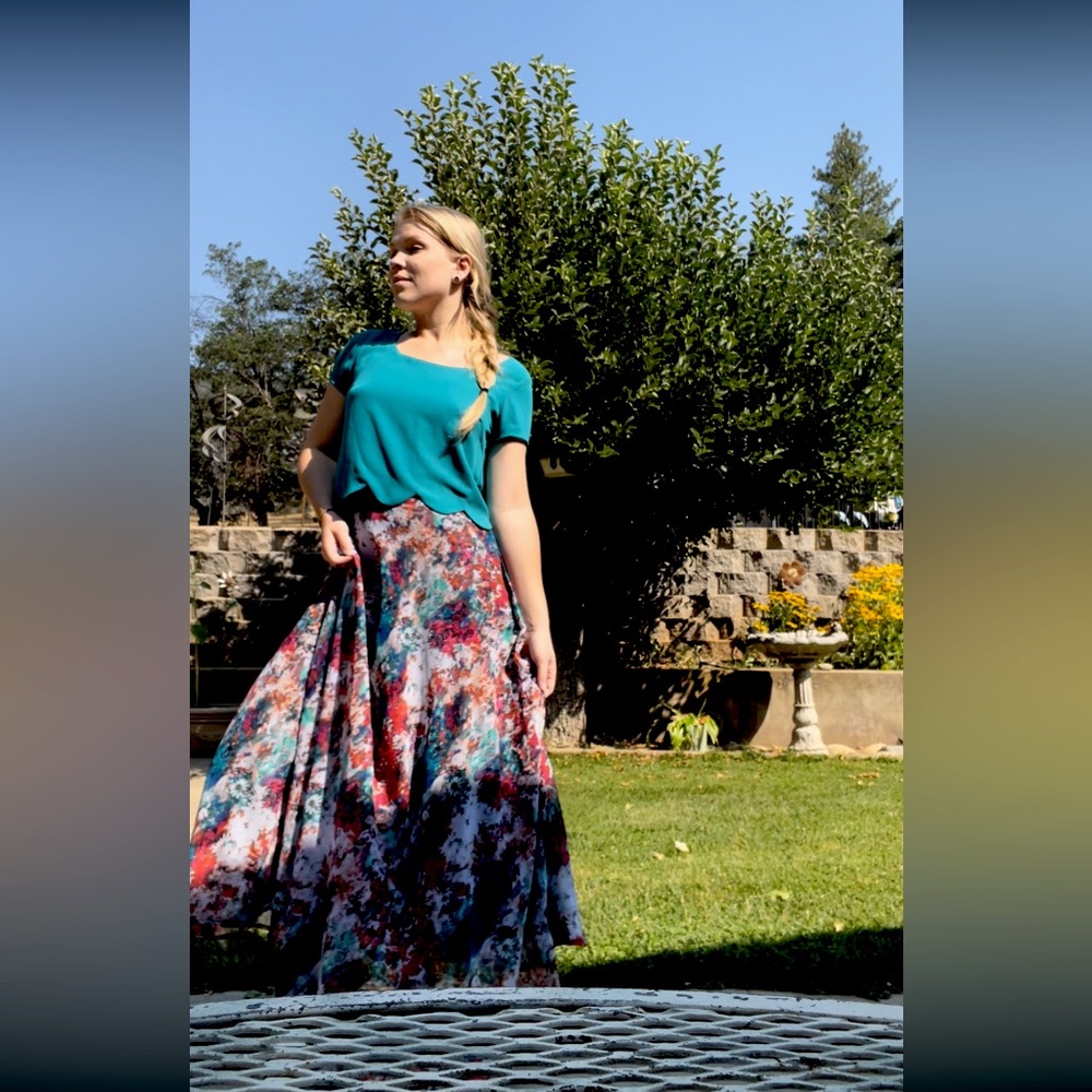 LA Hearts flowing skirt